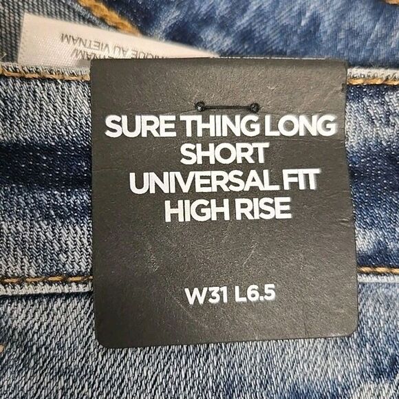 Silver Jeans Sure Thing Long Short 6.5' Universal Fit High Rise Short Size 31 - Picture 4 of 7